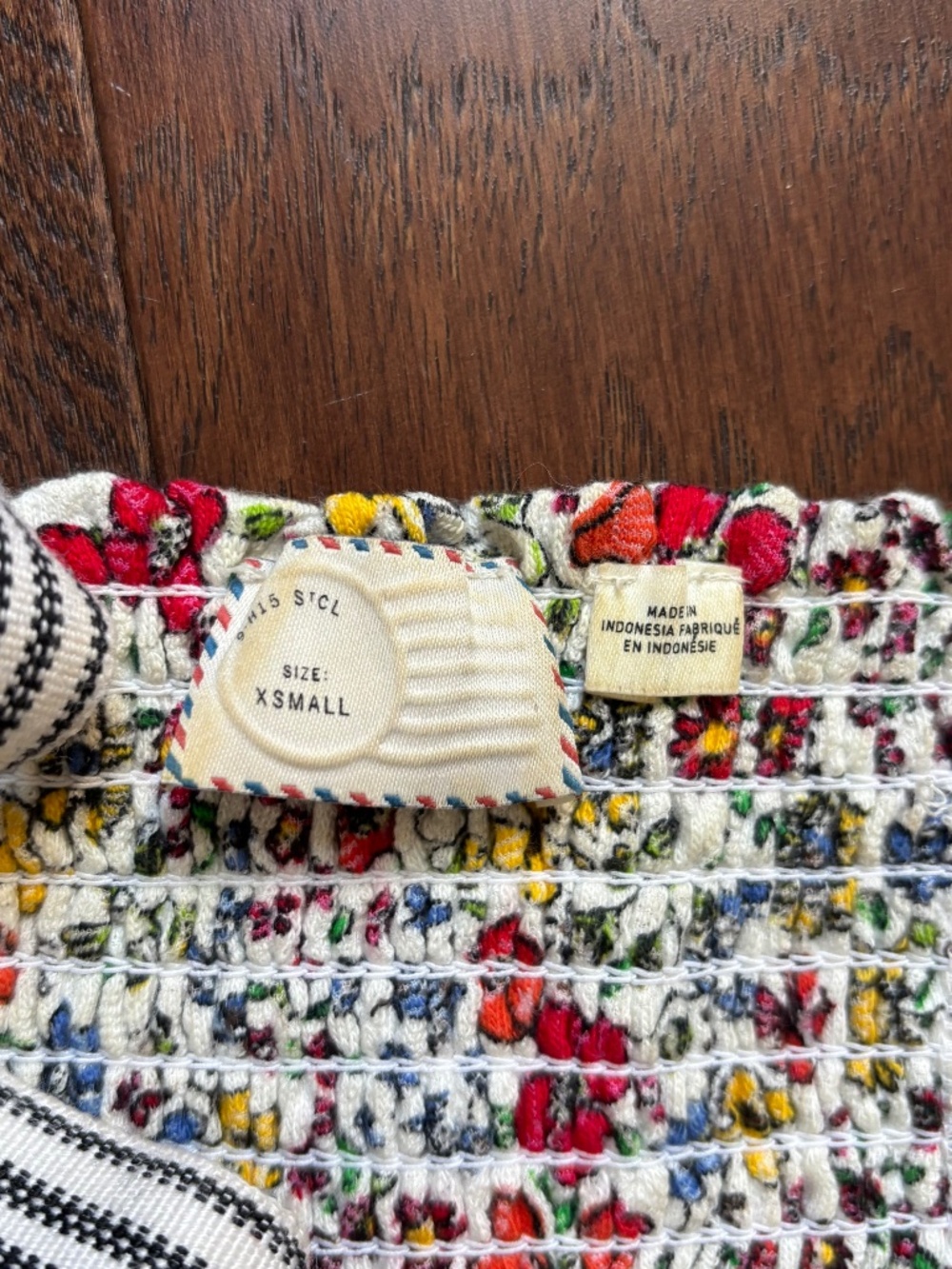 Anthropologie Tie Neck Flower Tank XS Buttons Ribbon Straps Whimsical Cute - Picture 5 of 7